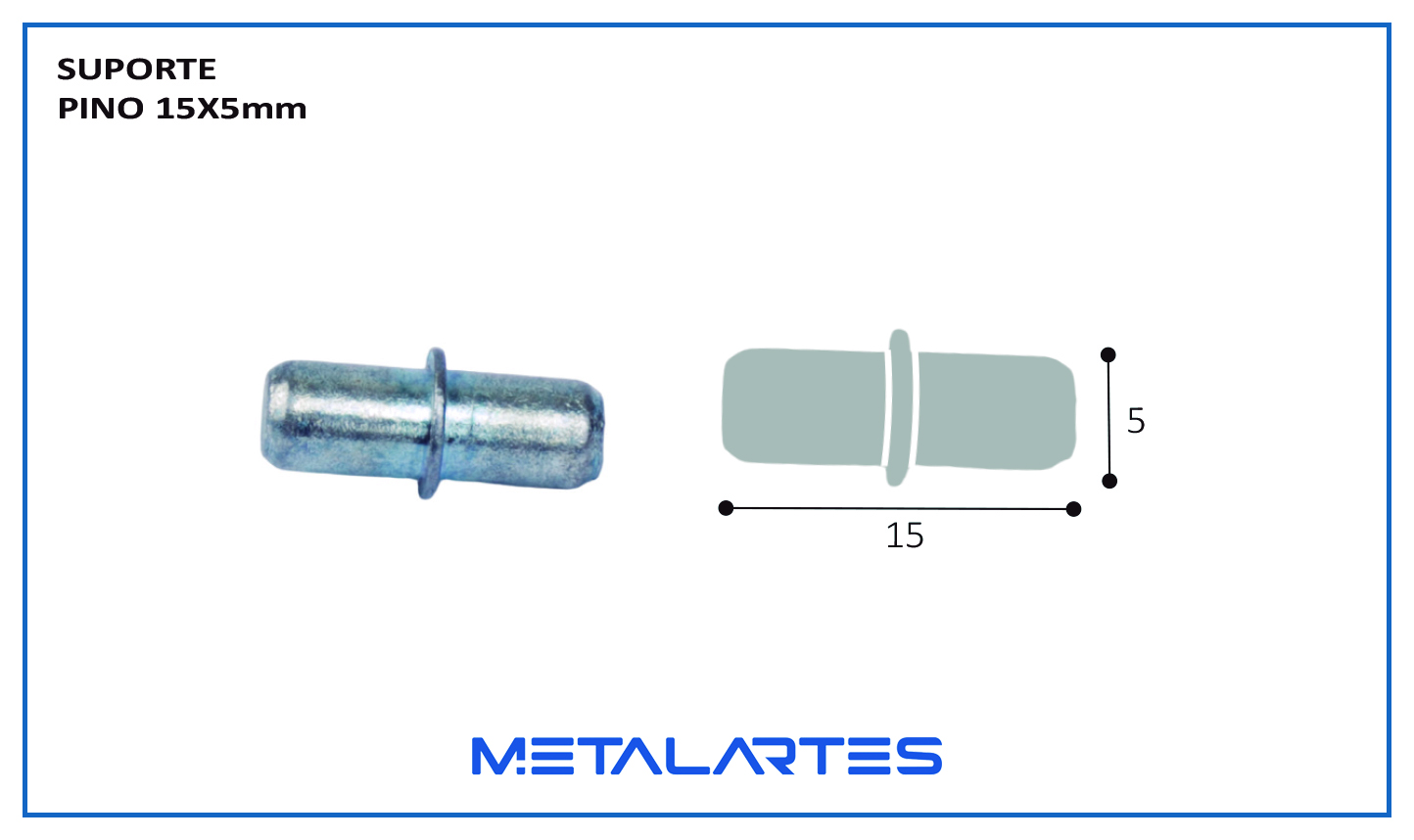 SUPORTE PINO 15 X 5MM